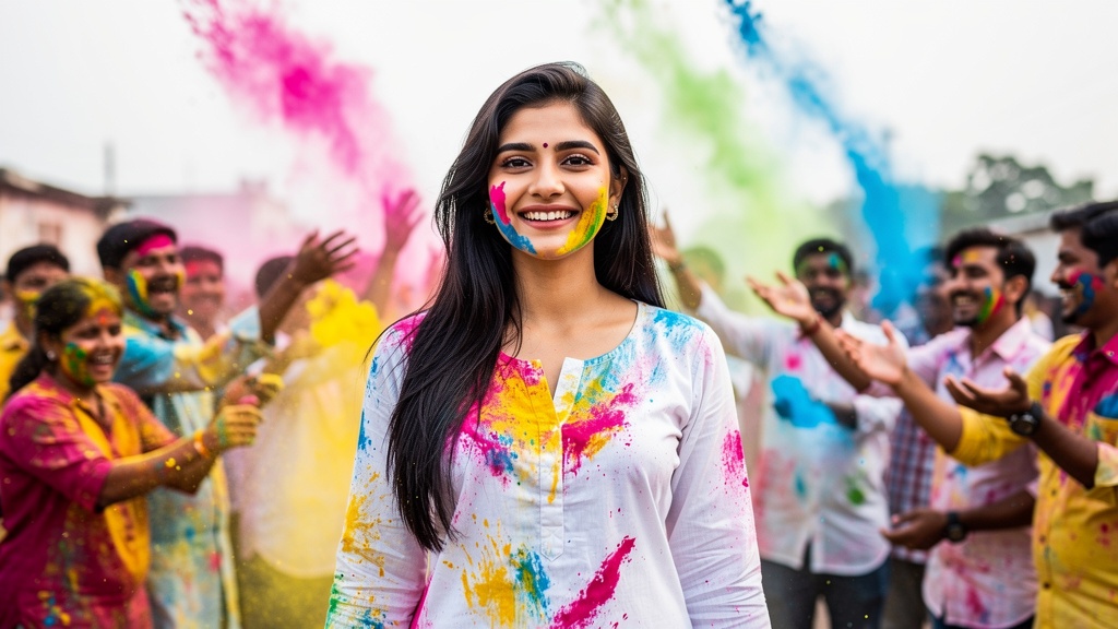 Holi festival celebration in Dahod