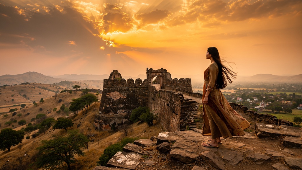 Mangadh Hill fort ruins